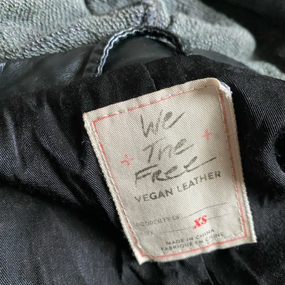 Free People Vegan Leather Hooded Moto Jacket - Picture 8 of 11